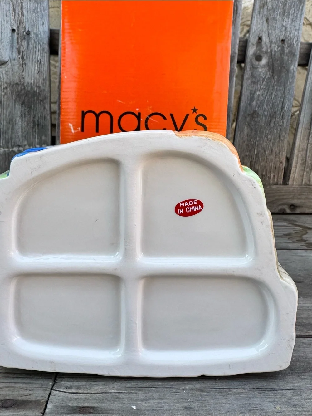 Vintage Macy's Halloween Ceramic Haunted House Cookie Jar W/ BOX